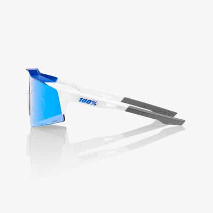 SPEEDCRAFT® SL - Matte White/Metallic Blue - HiPER® Blue Multilayer Mirror Lensz