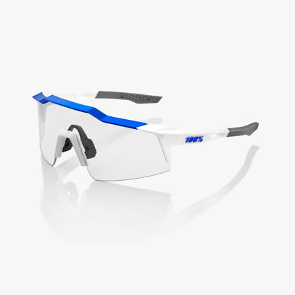 SPEEDCRAFT® SL - Matte White/Metallic Blue - HiPER® Blue Multilayer Mirror Lensz
